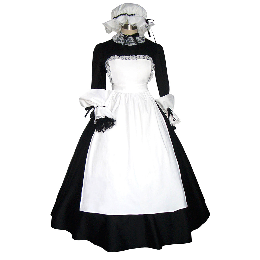 schwarzes Baumwollkleid G299