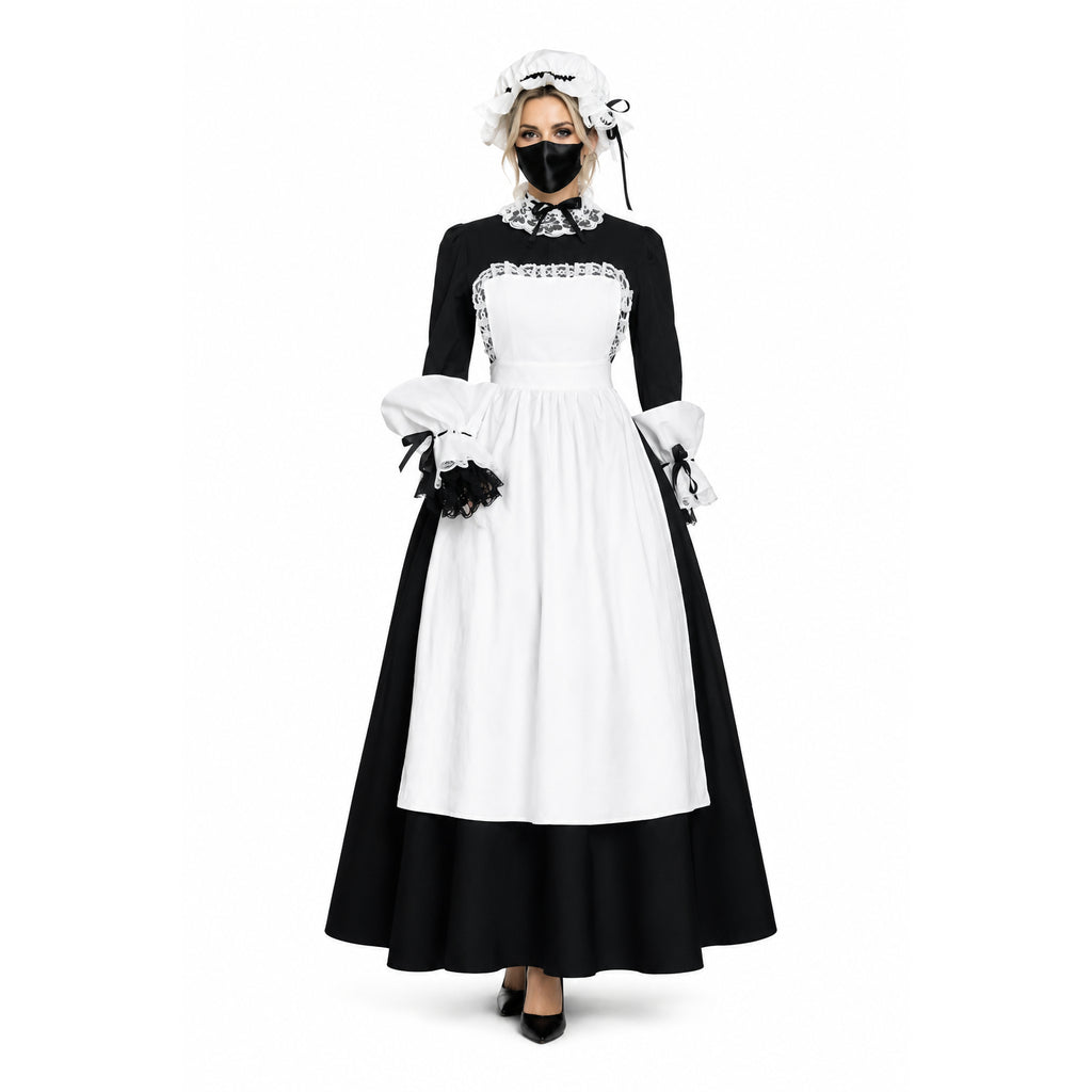 schwarzes Baumwollkleid G299
