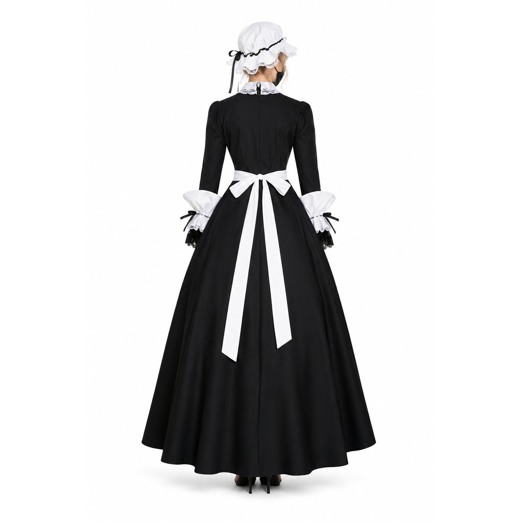 schwarzes Baumwollkleid G299