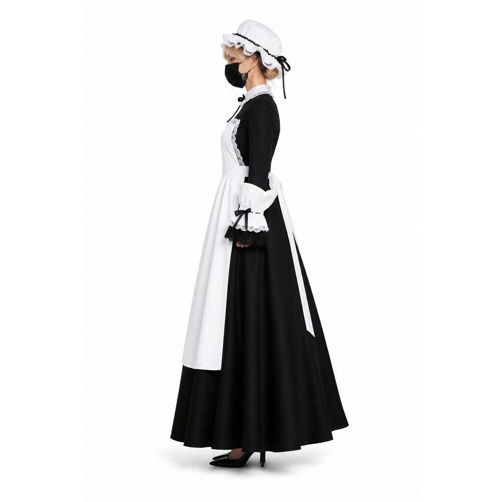 schwarzes Baumwollkleid G299