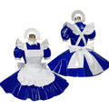 blaues, dünnes PVC-Kleid G312
