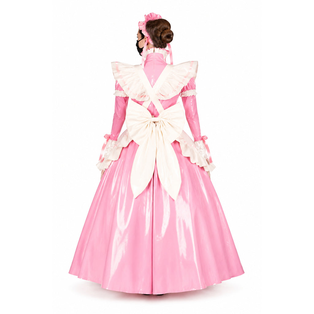Rosa dünnes PVC-Kleid G317