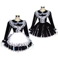 schwarzes, schweres PVC-Kleid G349