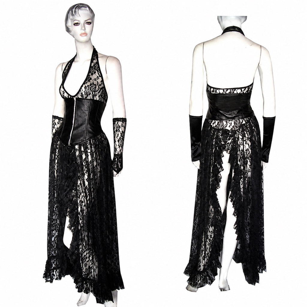 Black Gothic Lace Corset Dress G355