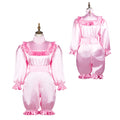pink satin romper G3705