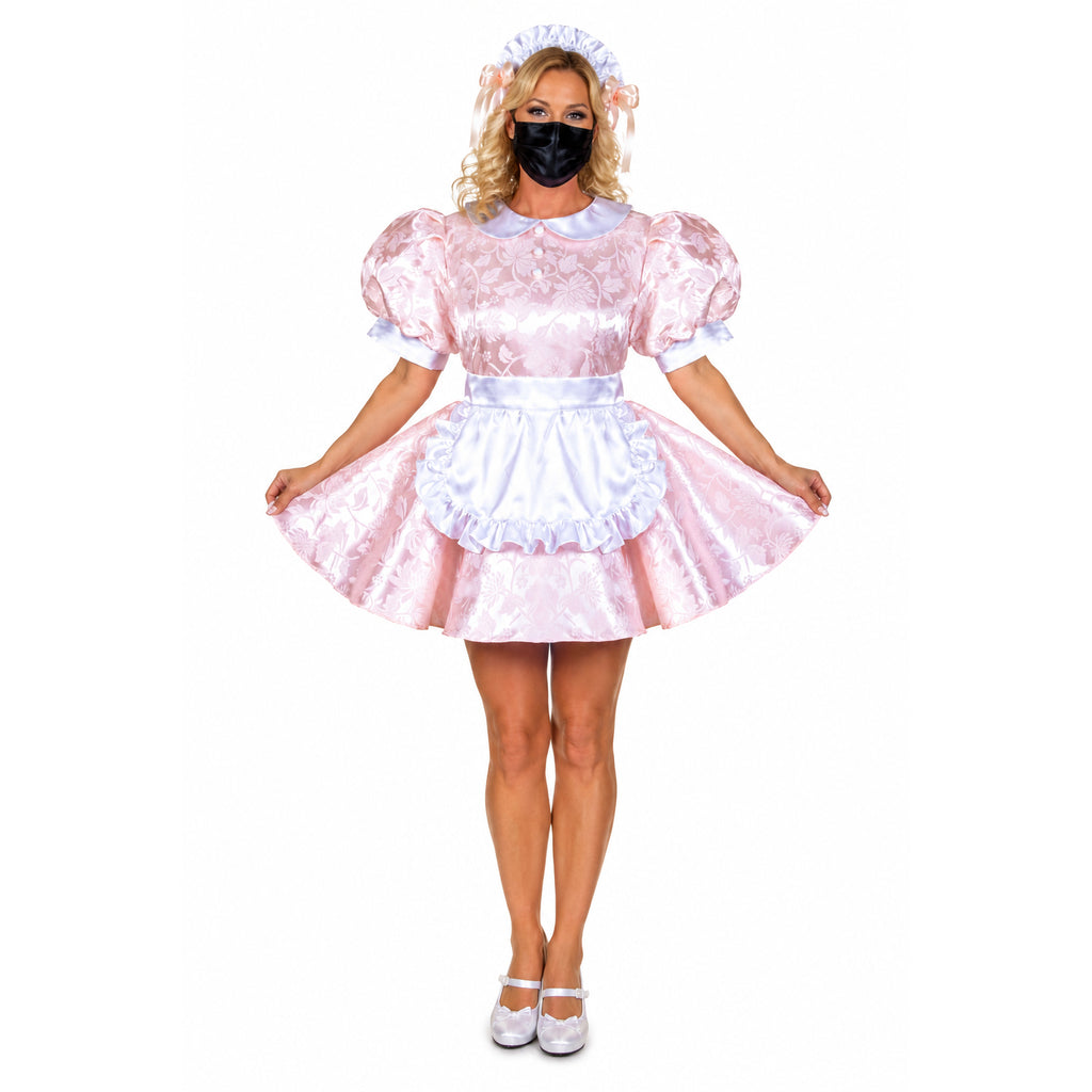 pink satin dress G3710
