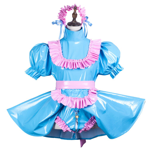 robe bleu layette en PVC fin G3715