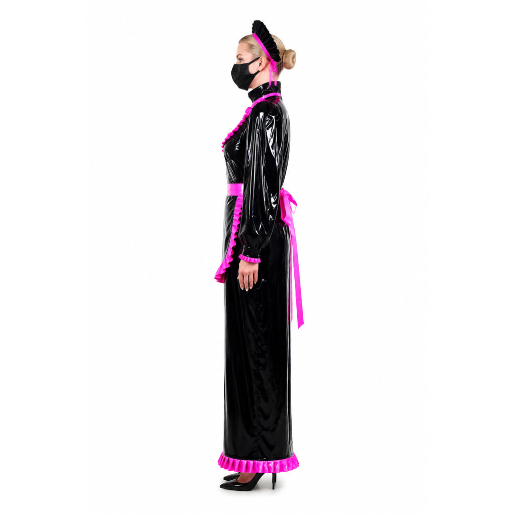 black thin pvc dress G3716
