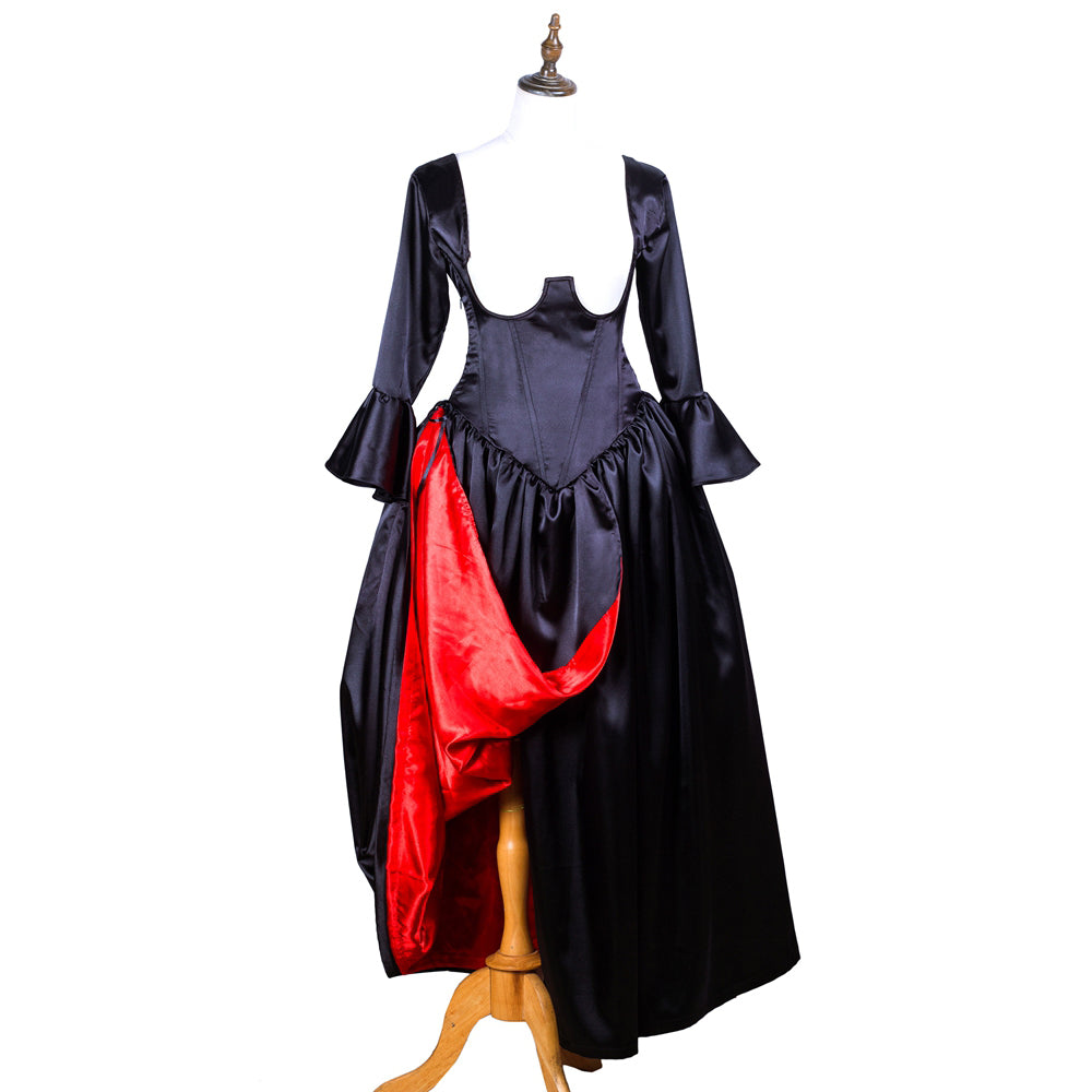 black satin dress G3718