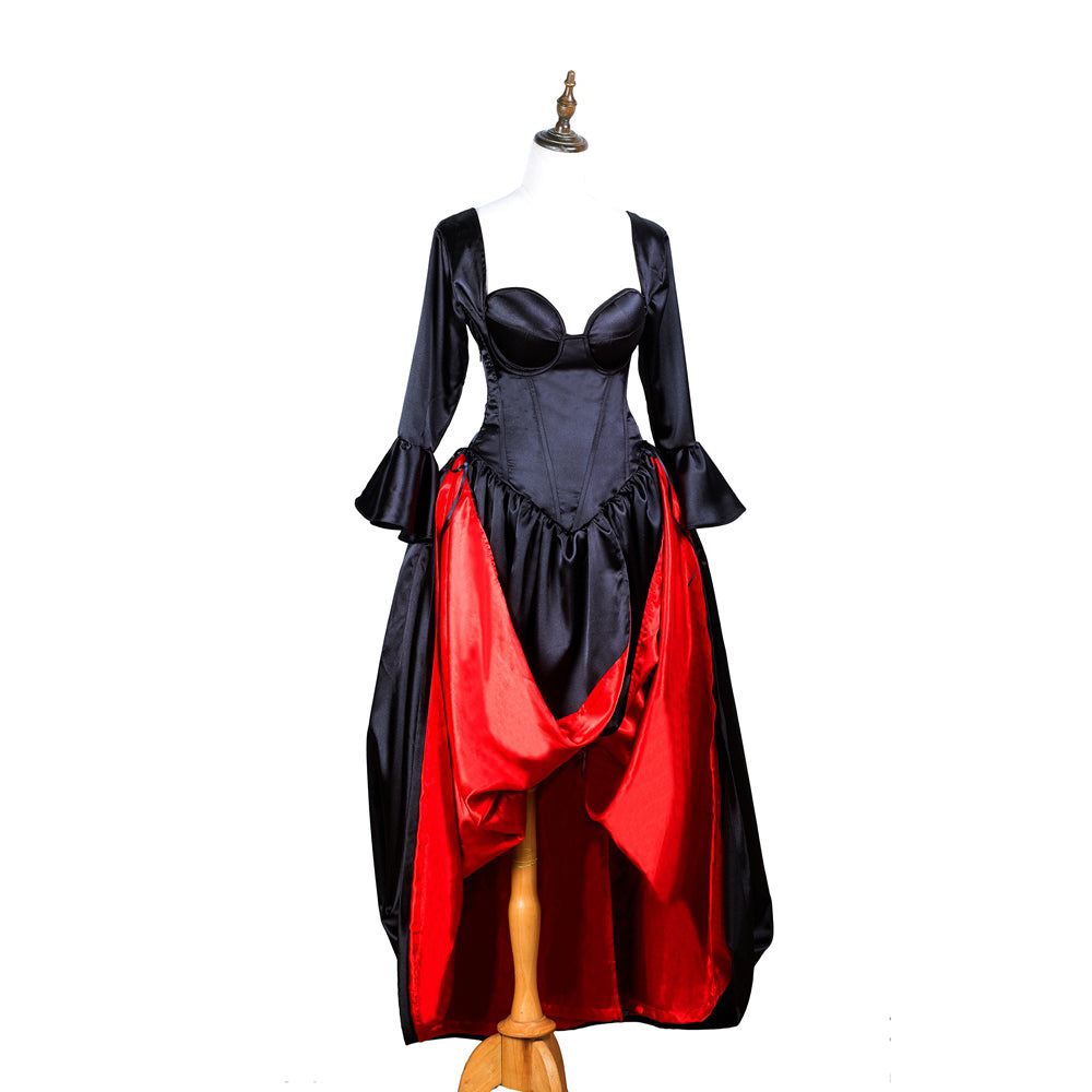 black satin dress G3718