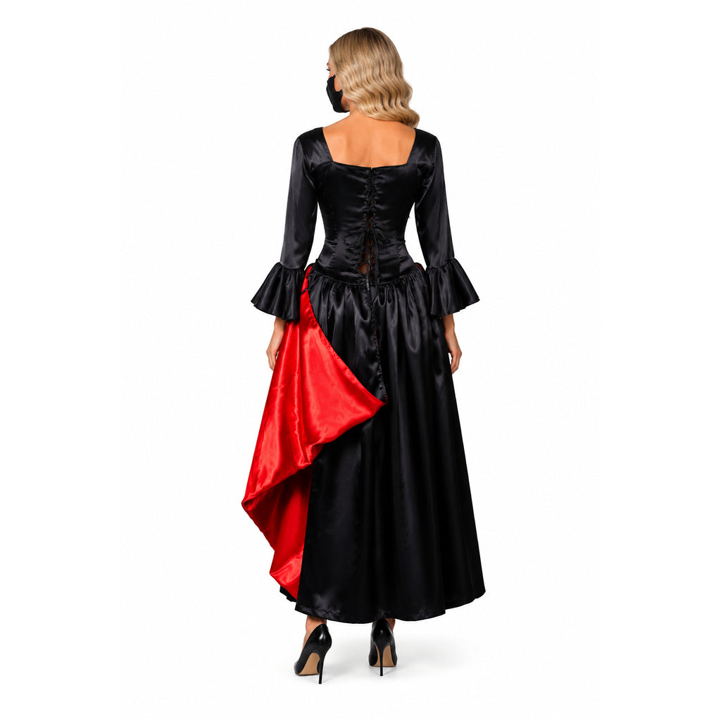 black satin dress G3718