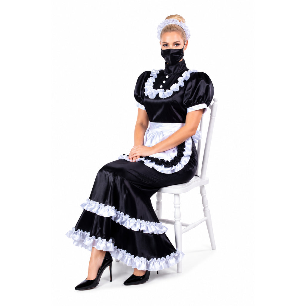 black satin dress G3721