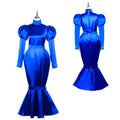 blue satin dress g3722