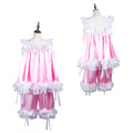 pink satin blouse pants set G3725