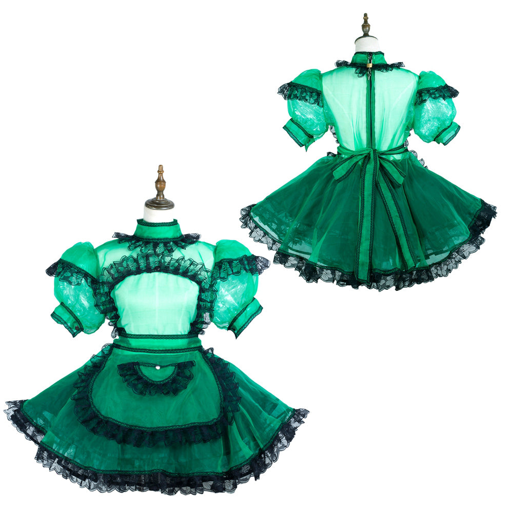 green organza dress G3726