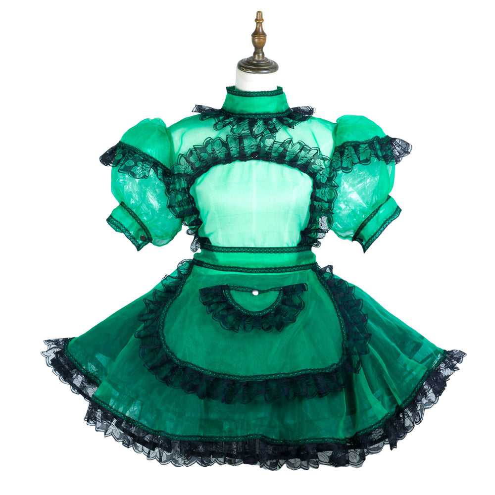 green organza dress G3726