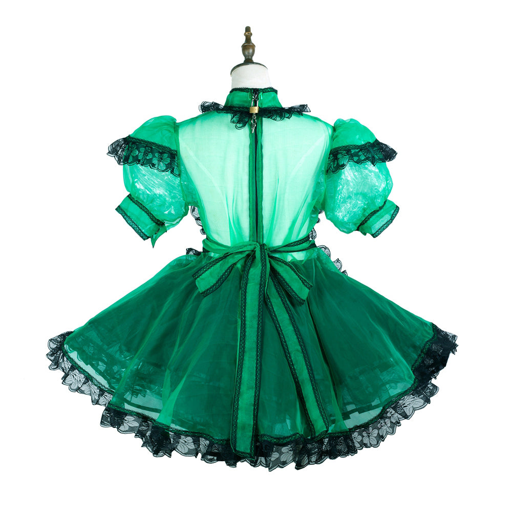 green organza dress G3726