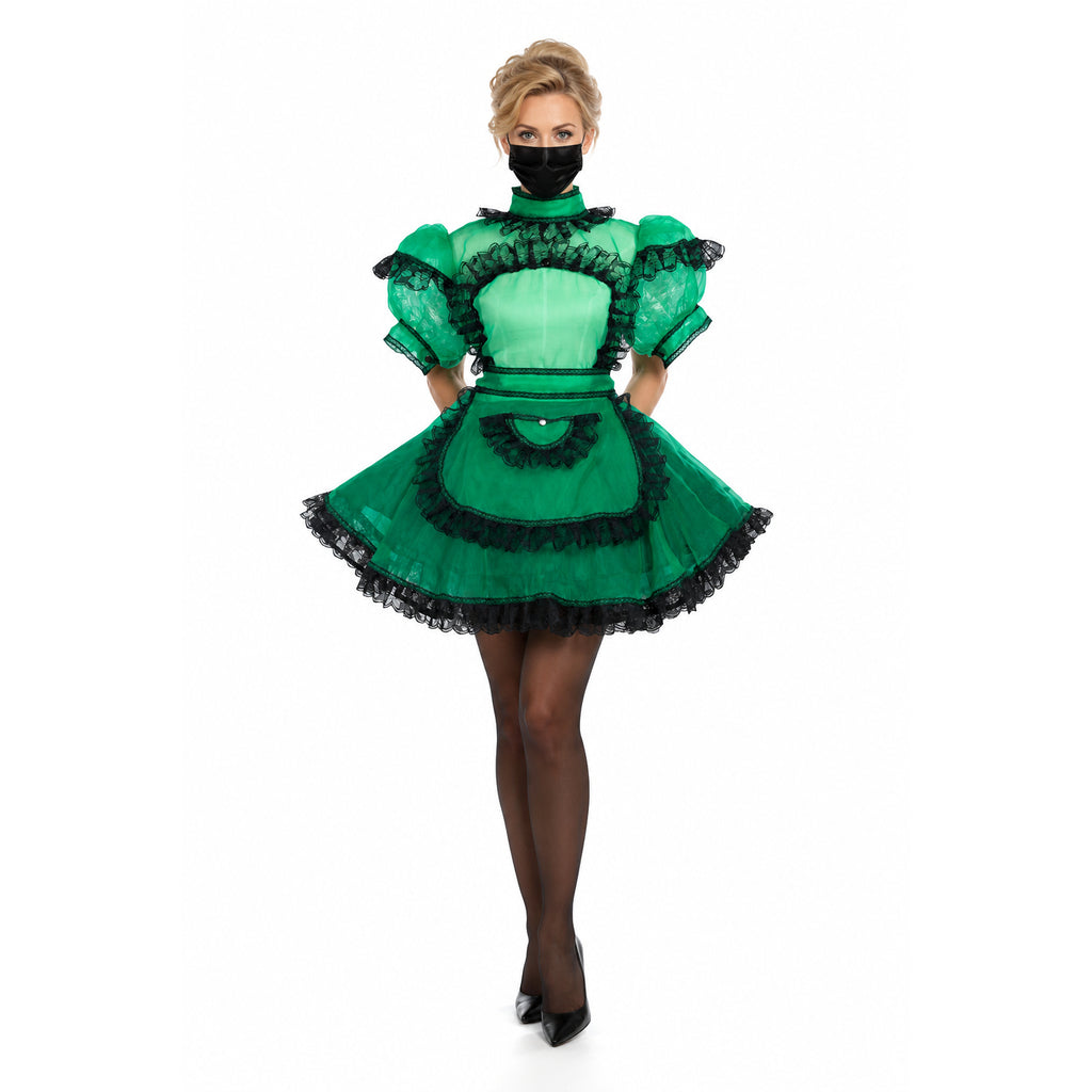 green organza dress G3726
