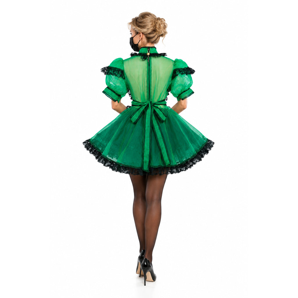 green organza dress G3726