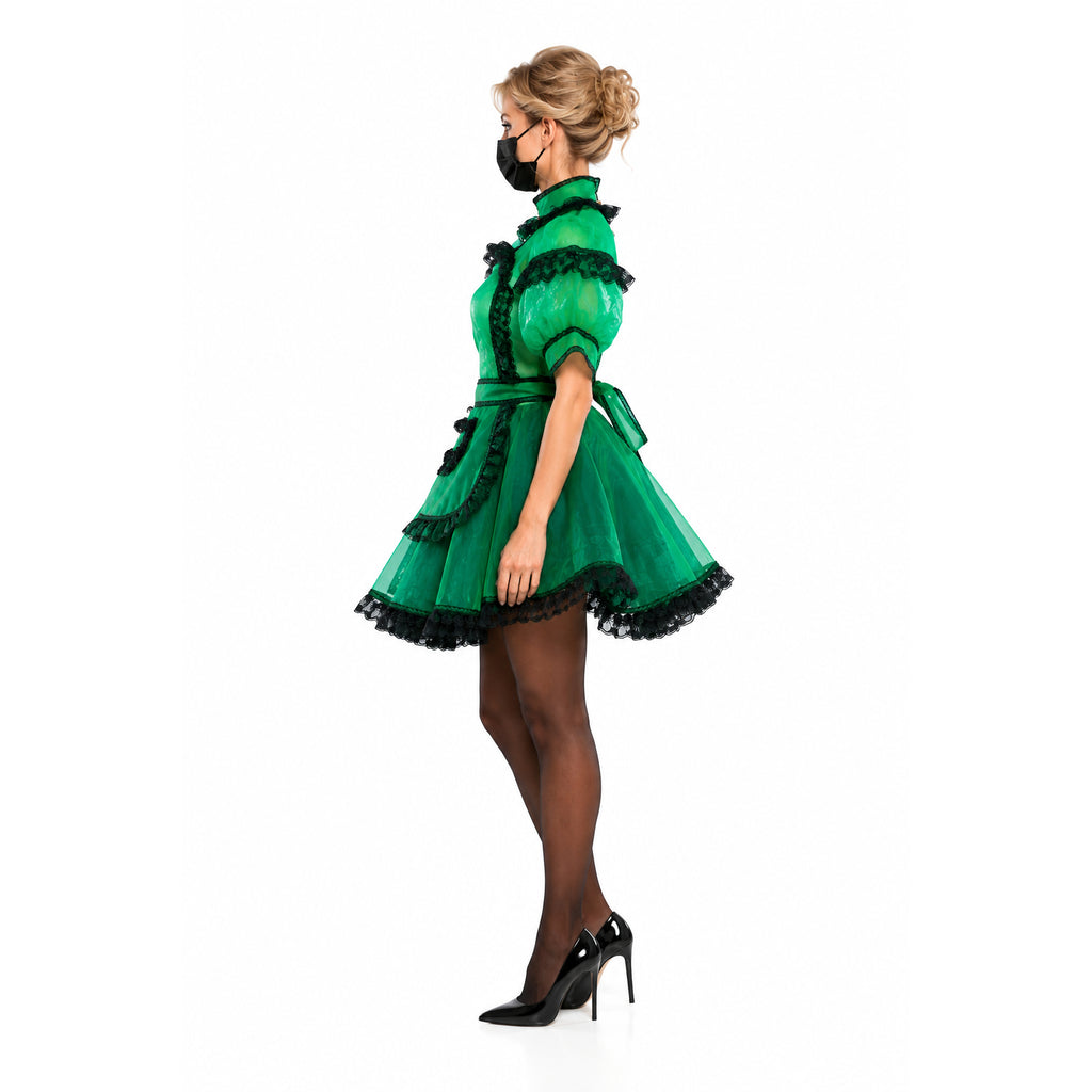 green organza dress G3726