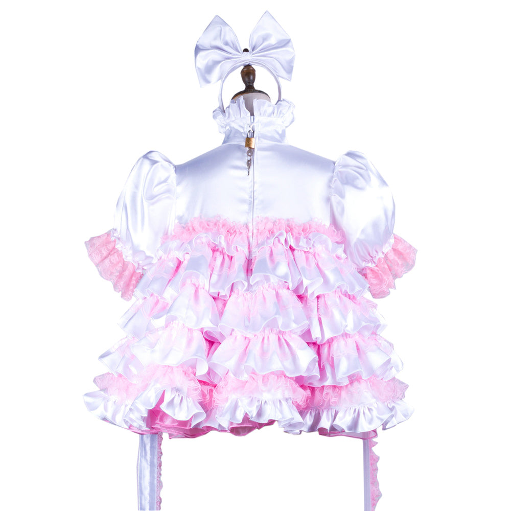 white satin dress G3727