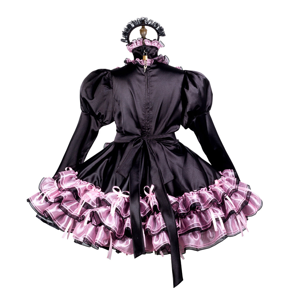 black satin dress G3729