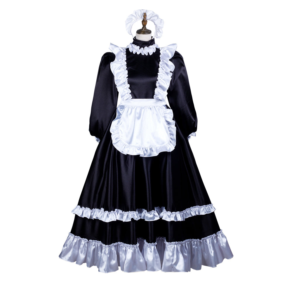 black satin dress G3733