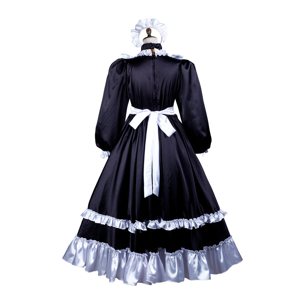 black satin dress G3733