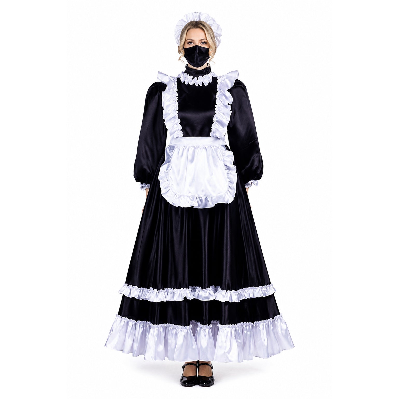 black satin dress G3733