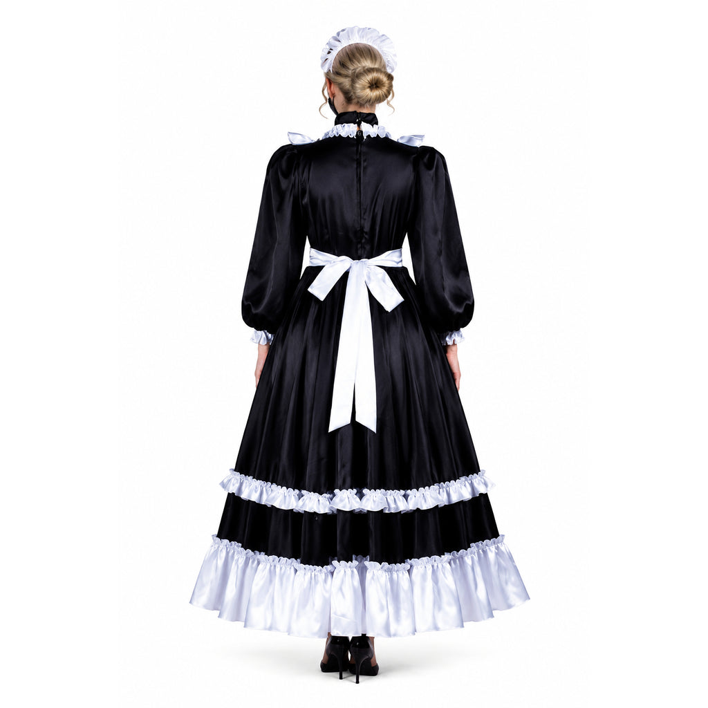black satin dress G3733