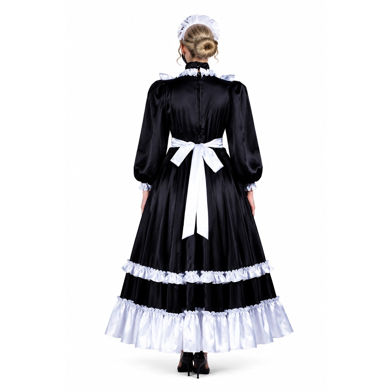 black satin dress G3733