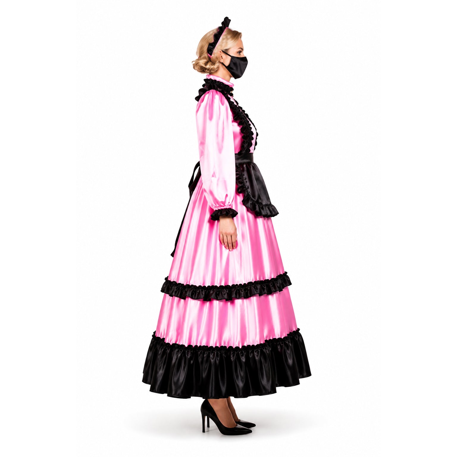 pink satin dress G3735