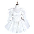 White Thin PVC Dress G3738