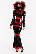 Black Thin PVC Long Dress G3741