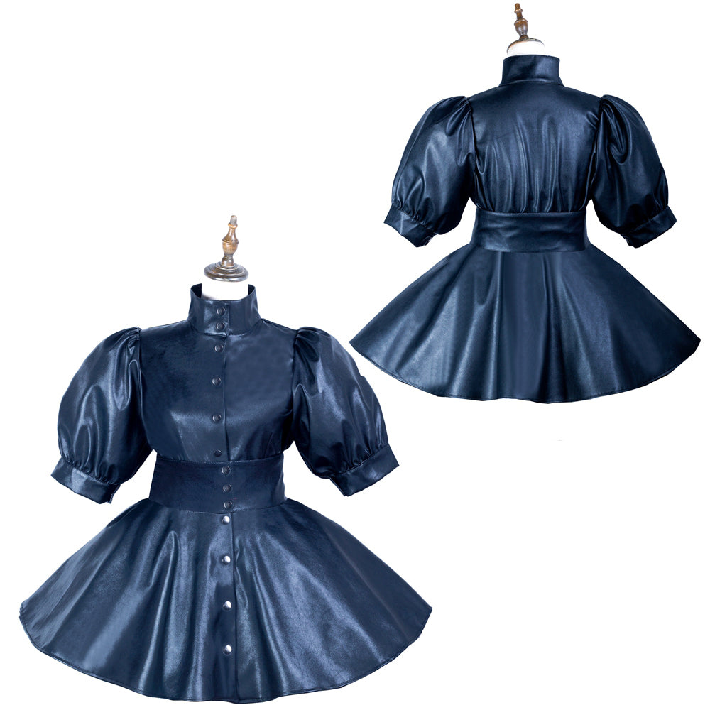 Black Leather Dress G3747