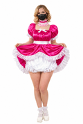 Pinkfarbener Satin-Playsuit G3749