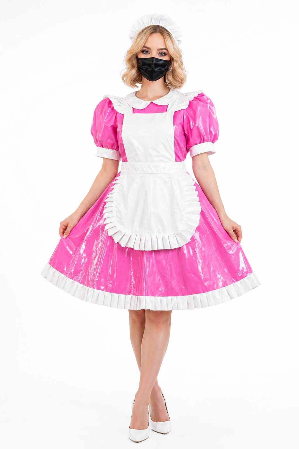 Hot Pink Thin PVC Dress G3752