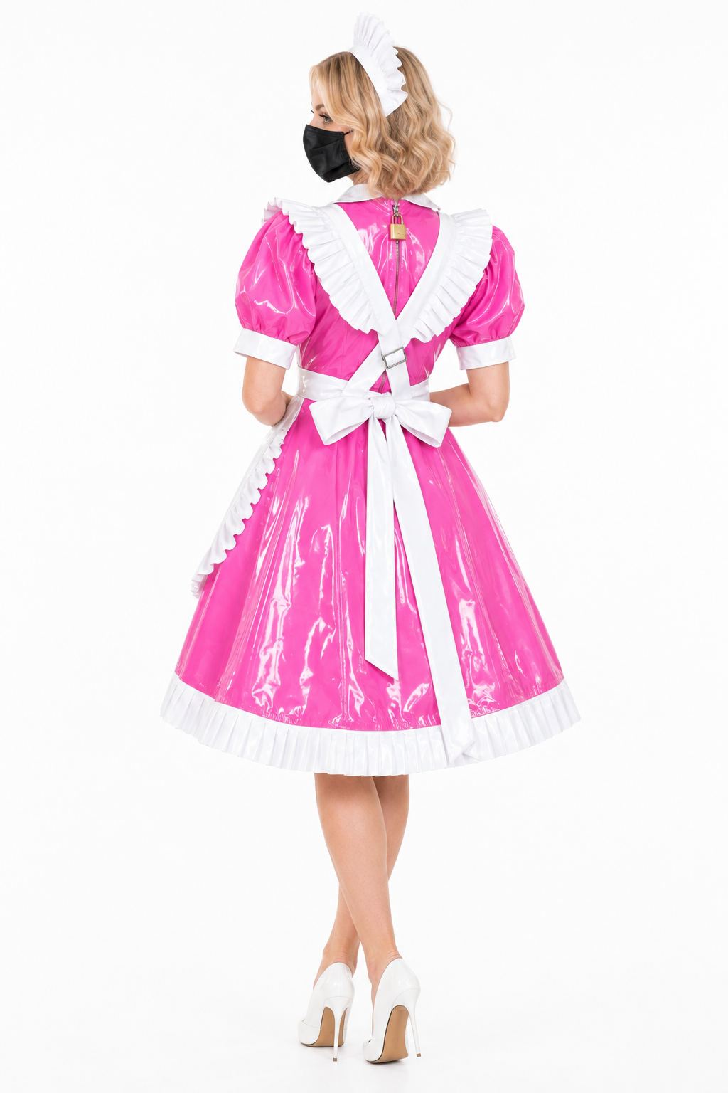 Hot Pink Thin PVC Dress G3752