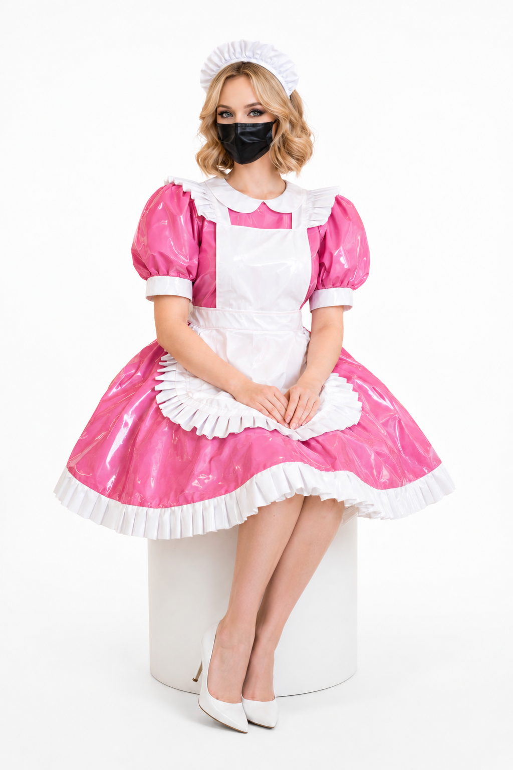 Hot Pink Thin PVC Dress G3752
