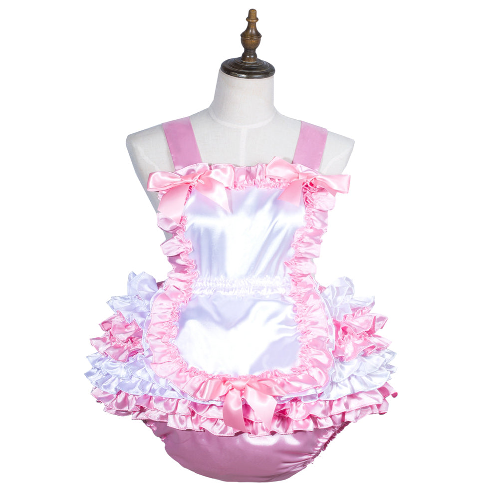 Combishort en satin rose pâle G3758