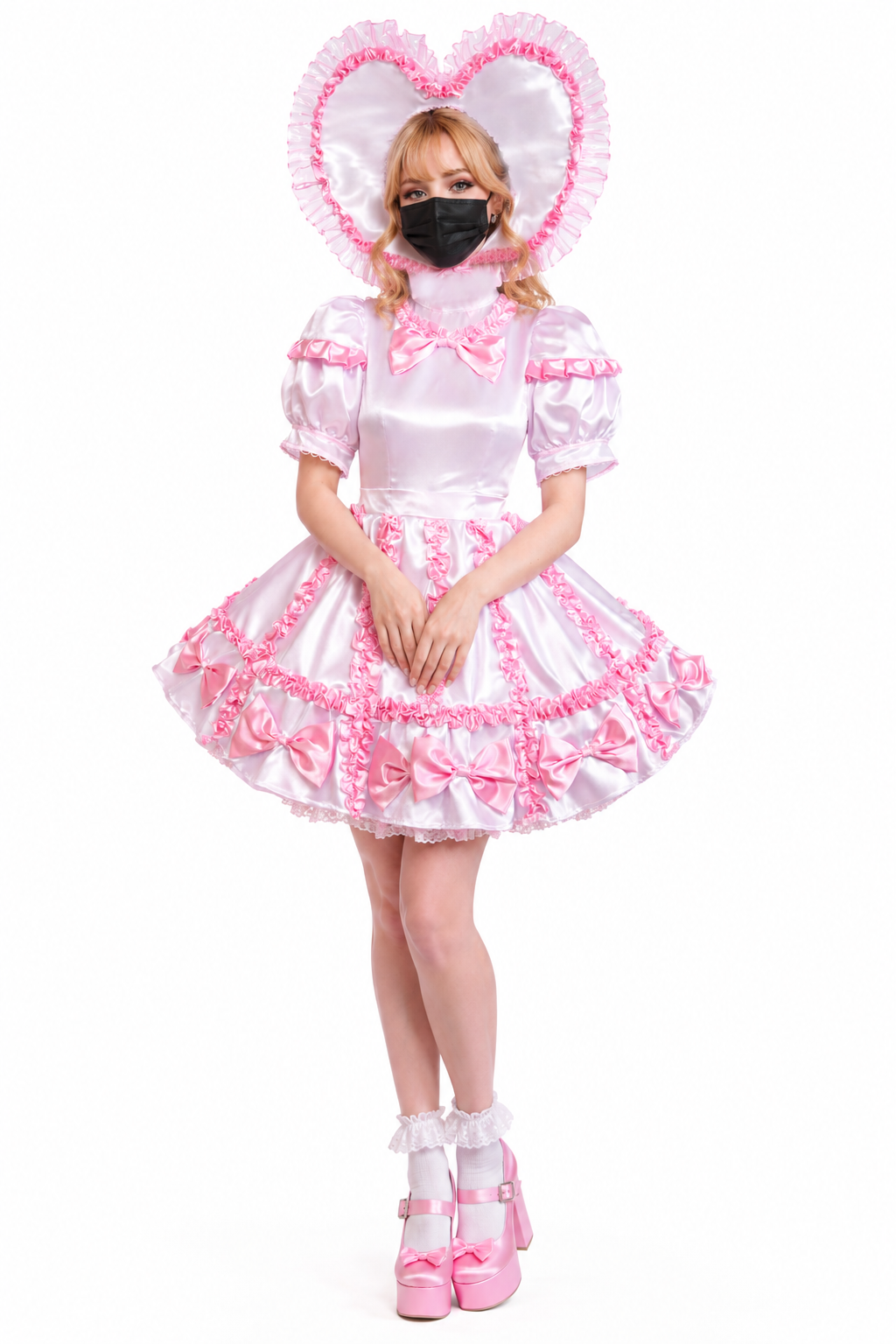White Satin Romper G3759