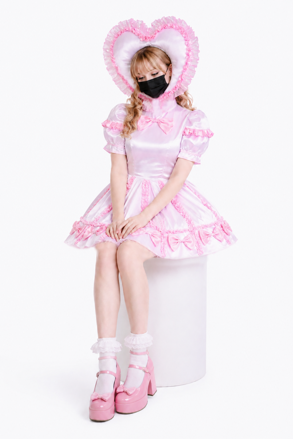 White Satin Romper G3759
