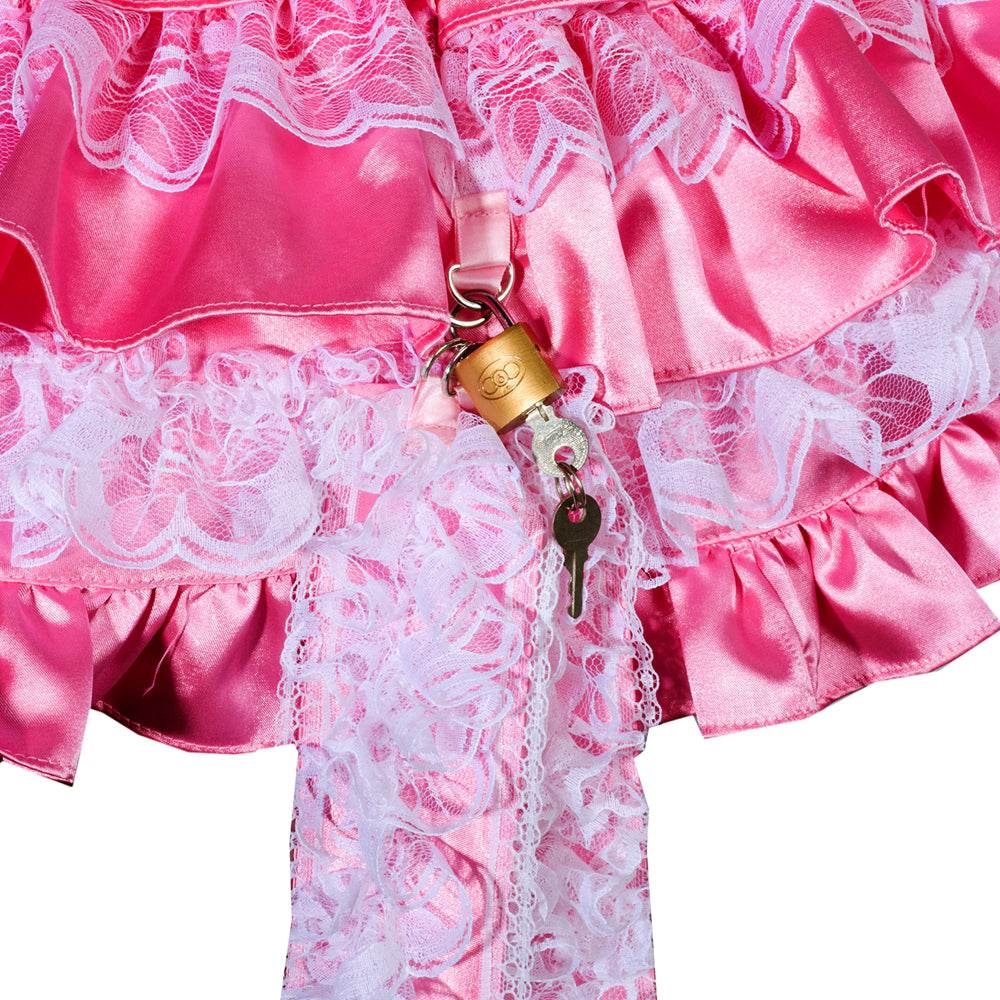 Pink Satin Romper G3760