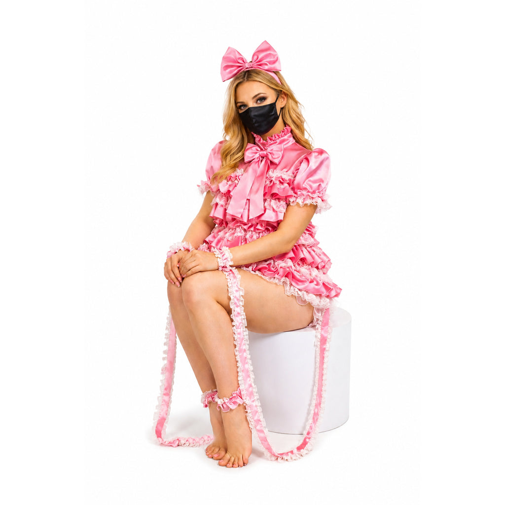 Pink Satin Romper G3760