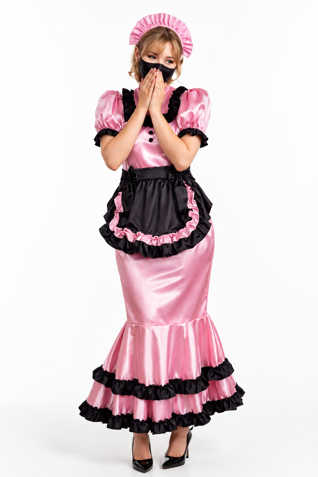 Pink Satin Dress G3761