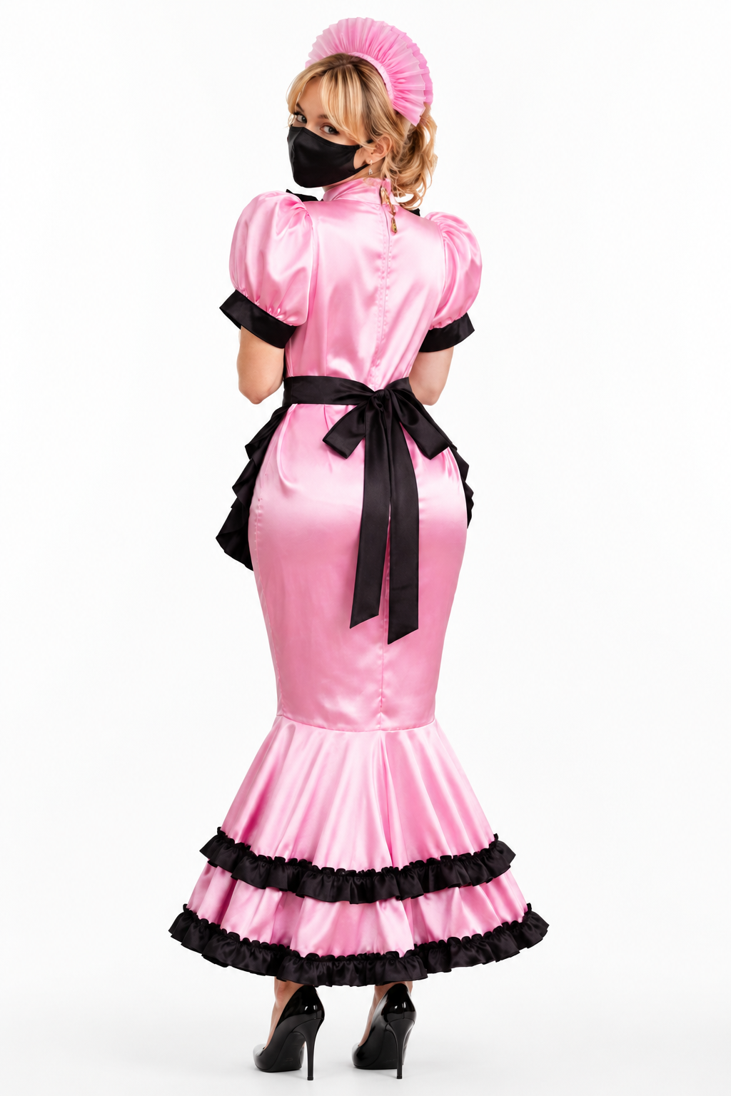 Pink Satin Dress G3761