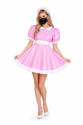 Babyrosa dünnes PVC-Kleid G3763