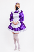 Lila Satin-Kleid G3765
