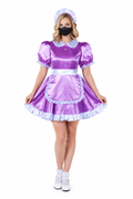Lila Satinkleid G3766