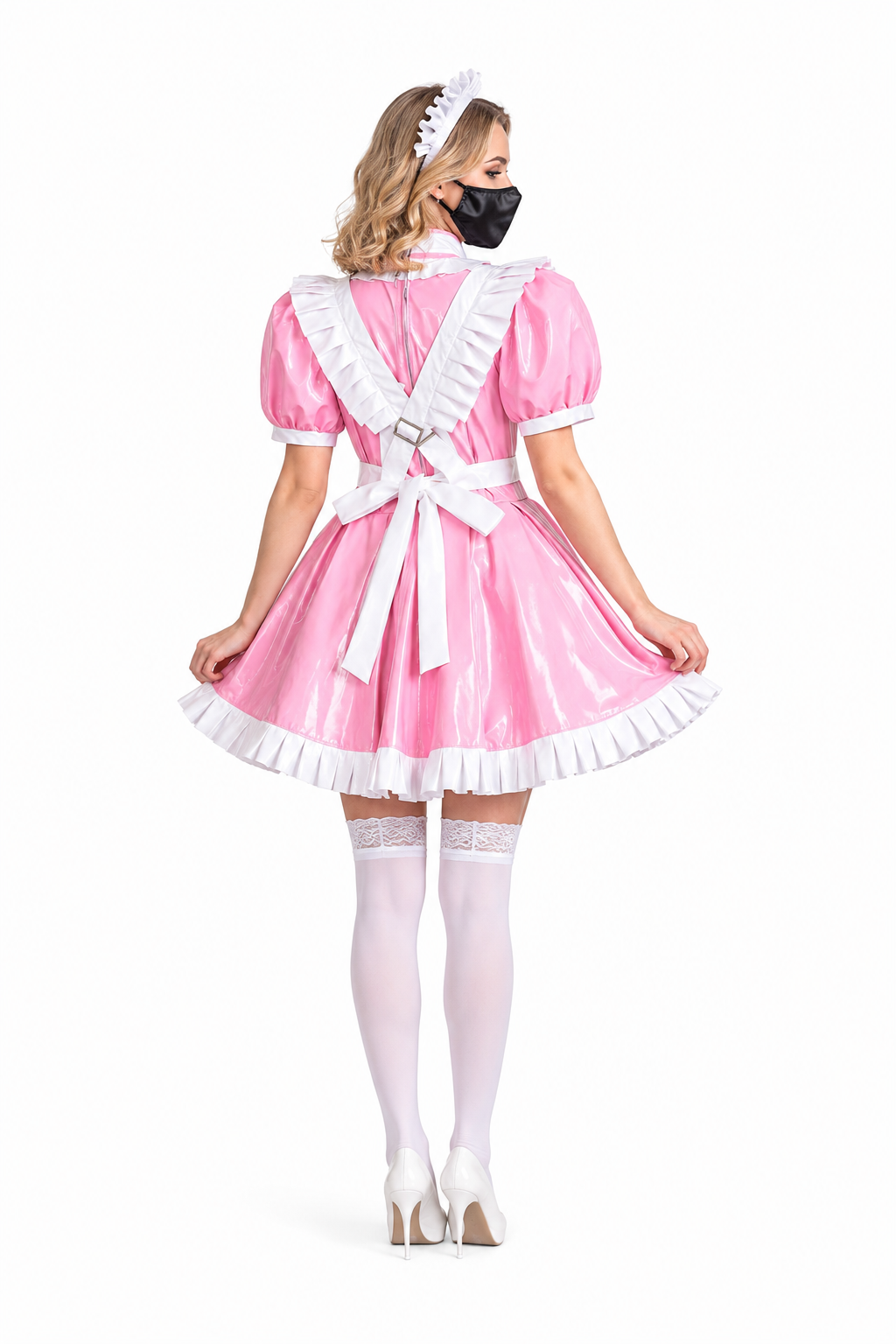 Baby Pink Thin PVC Dress G3774